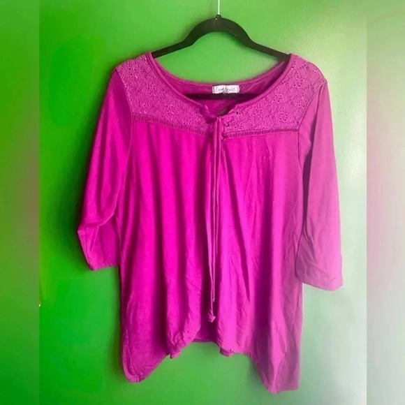 Cravefame CLEARANCE!!! 3/4 sleeve Fall Top Shirt Size 2x Plus EUC - Picture 1 of 3